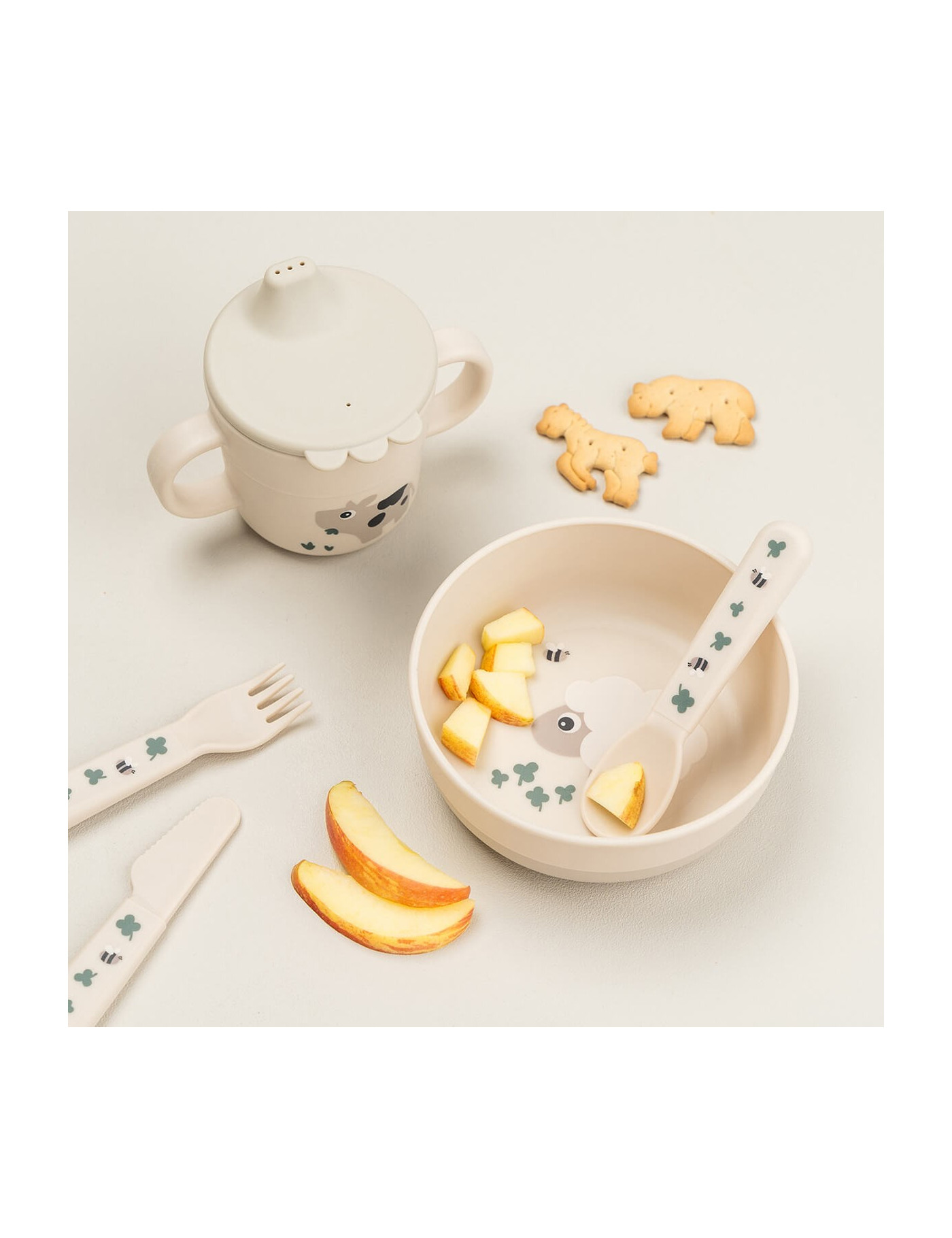 Done by Deer miska dla dziecka Foodie Tiny Farm sand