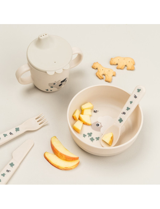 Done by Deer miska dla dziecka Foodie Tiny Farm sand