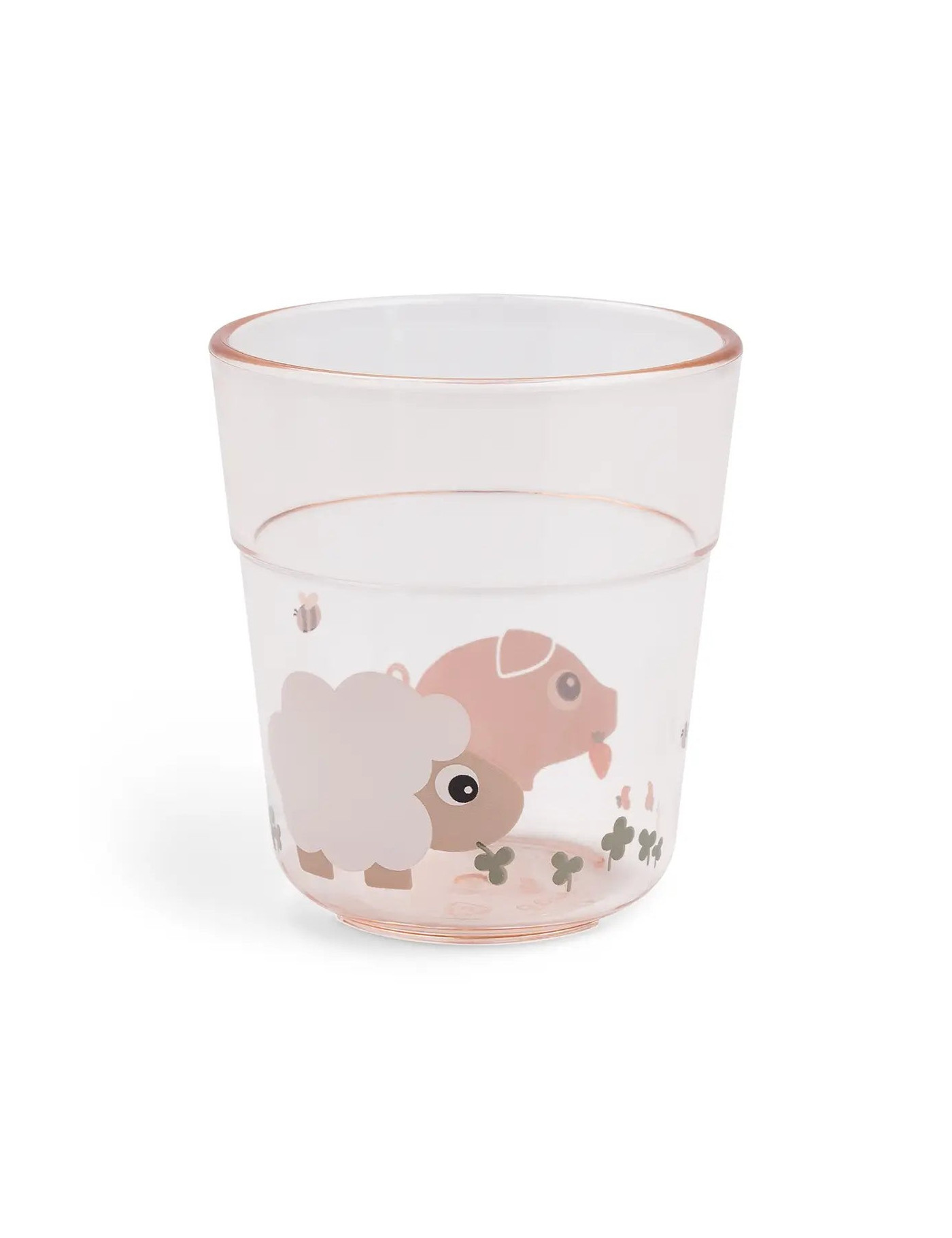 Done by Deer kubek dla dziecka glass l 220ml Tiny Farm powder