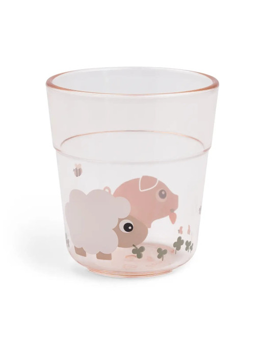 Done by Deer kubek dla dziecka glass l 220ml Tiny Farm powder