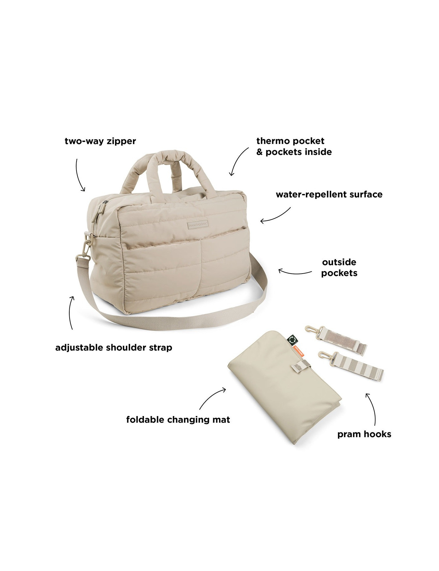 Done by Deer Torba do przewijania Sand Padded Done by Deer Torba do przewijania Sand Padded