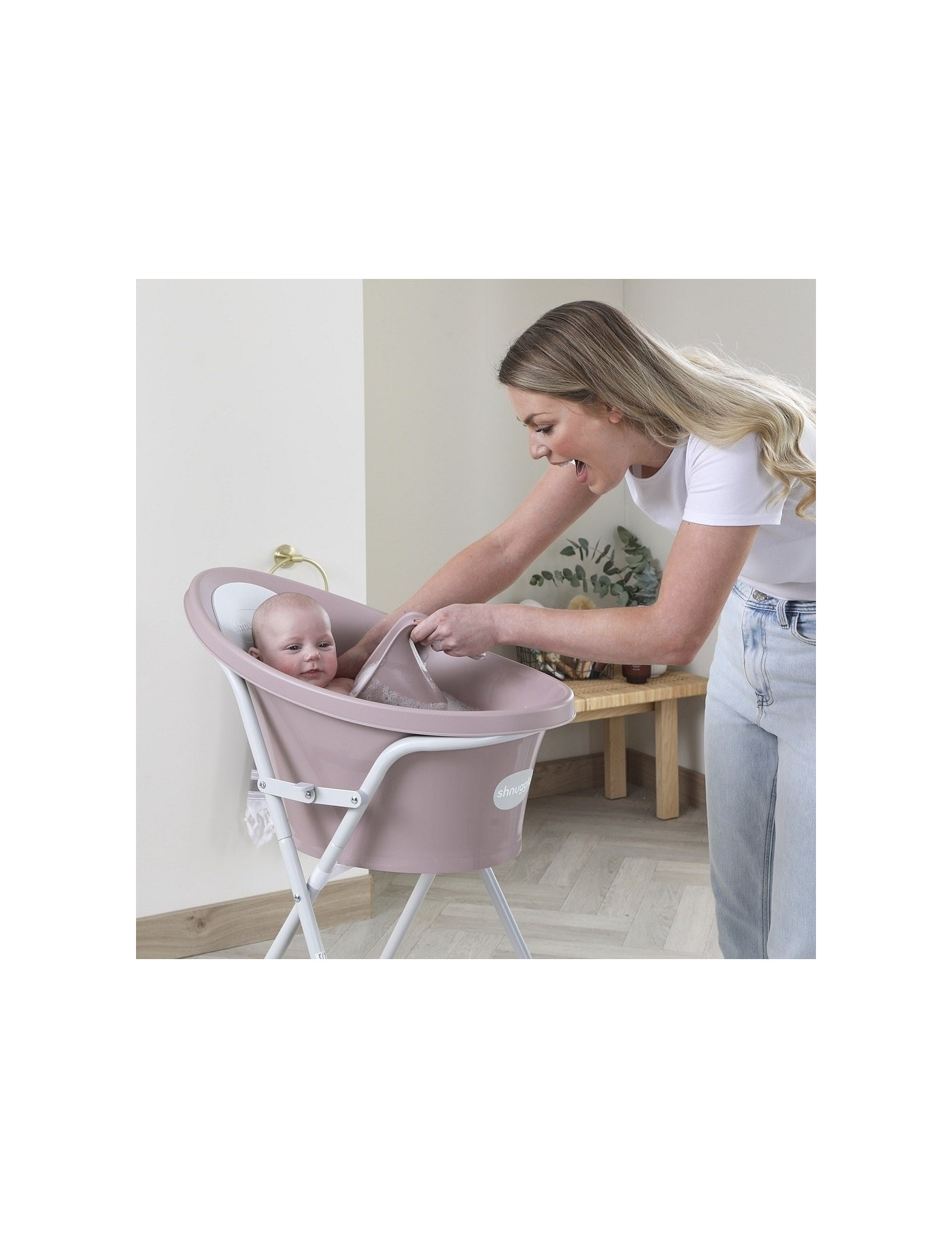 Shnuggle kubek do mycia głowy dziecka Blossom