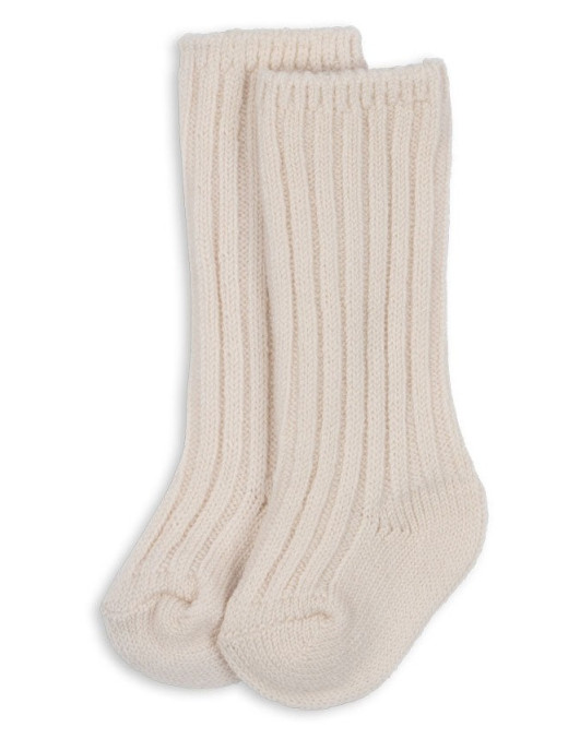Wełniane skarpetki FANGA off white melange