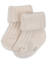 Wełniane skarpetki FANGA off white melange