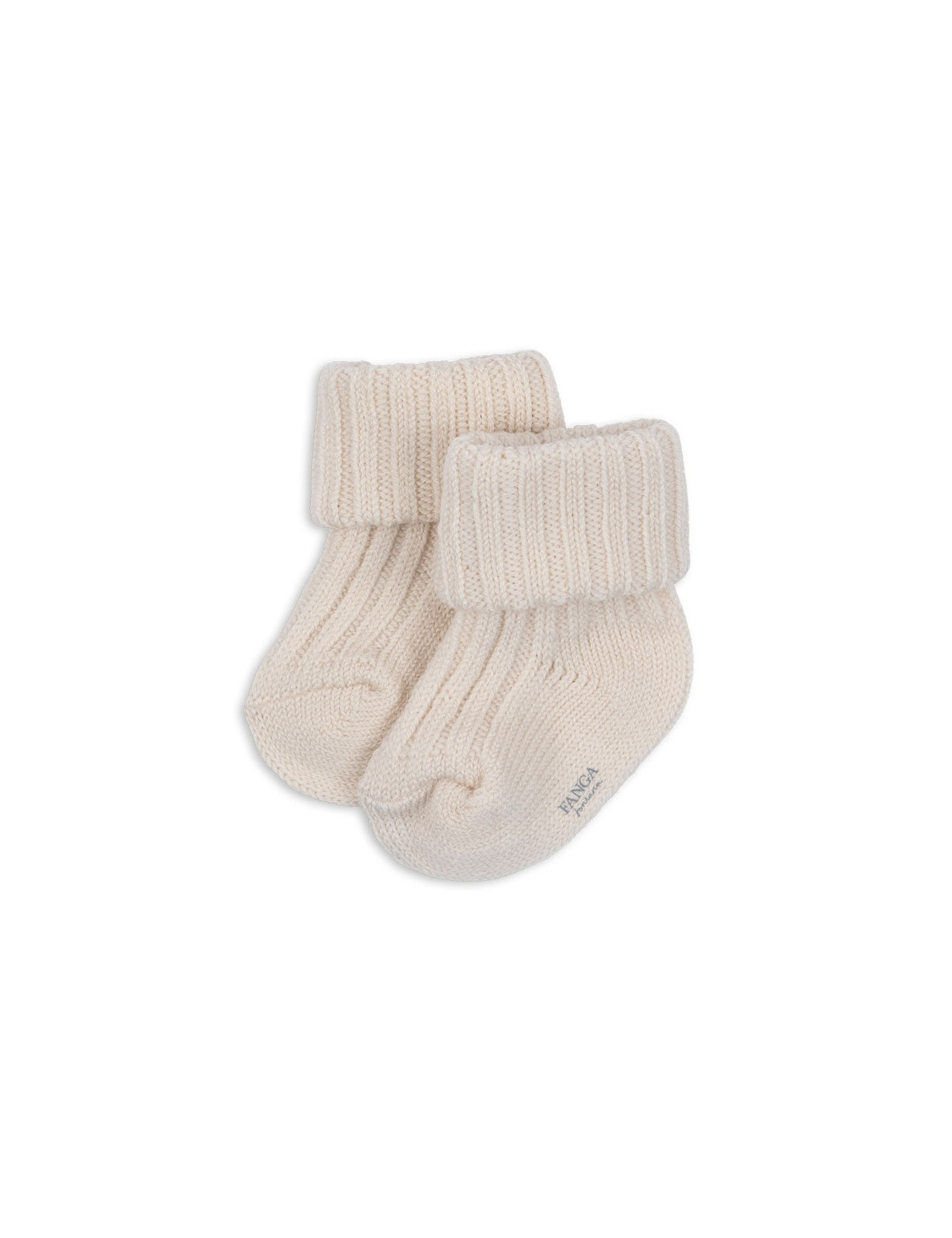 Wełniane skarpetki FANGA off white melange