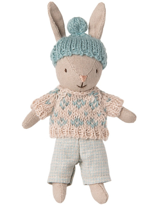 Zimowy króliczek Winter rabbit, Micro - Sand - Mint Maileg