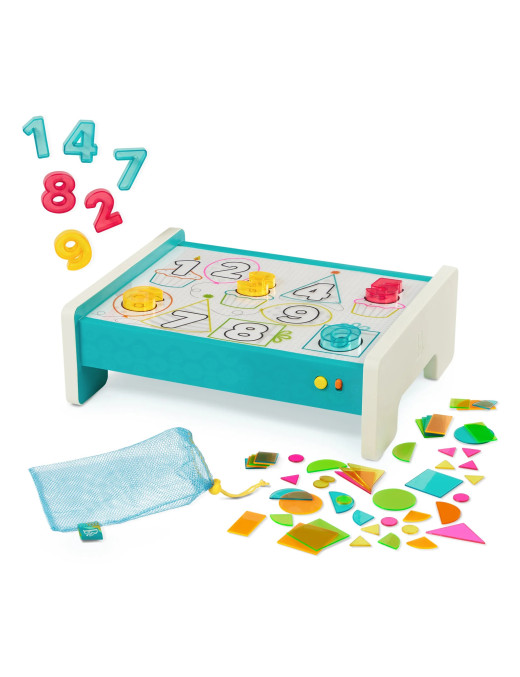 Look & Shine – edukacyjny podświetlany stolik do rysowania (71 el.) B. Toys