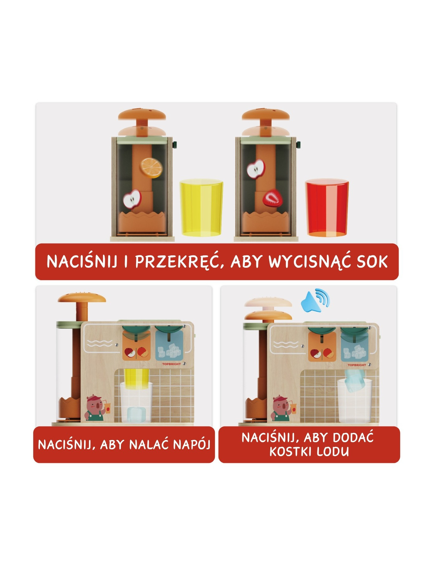 Zabawka edukacyjna Wyciskarka do soków 36m+, Topbright