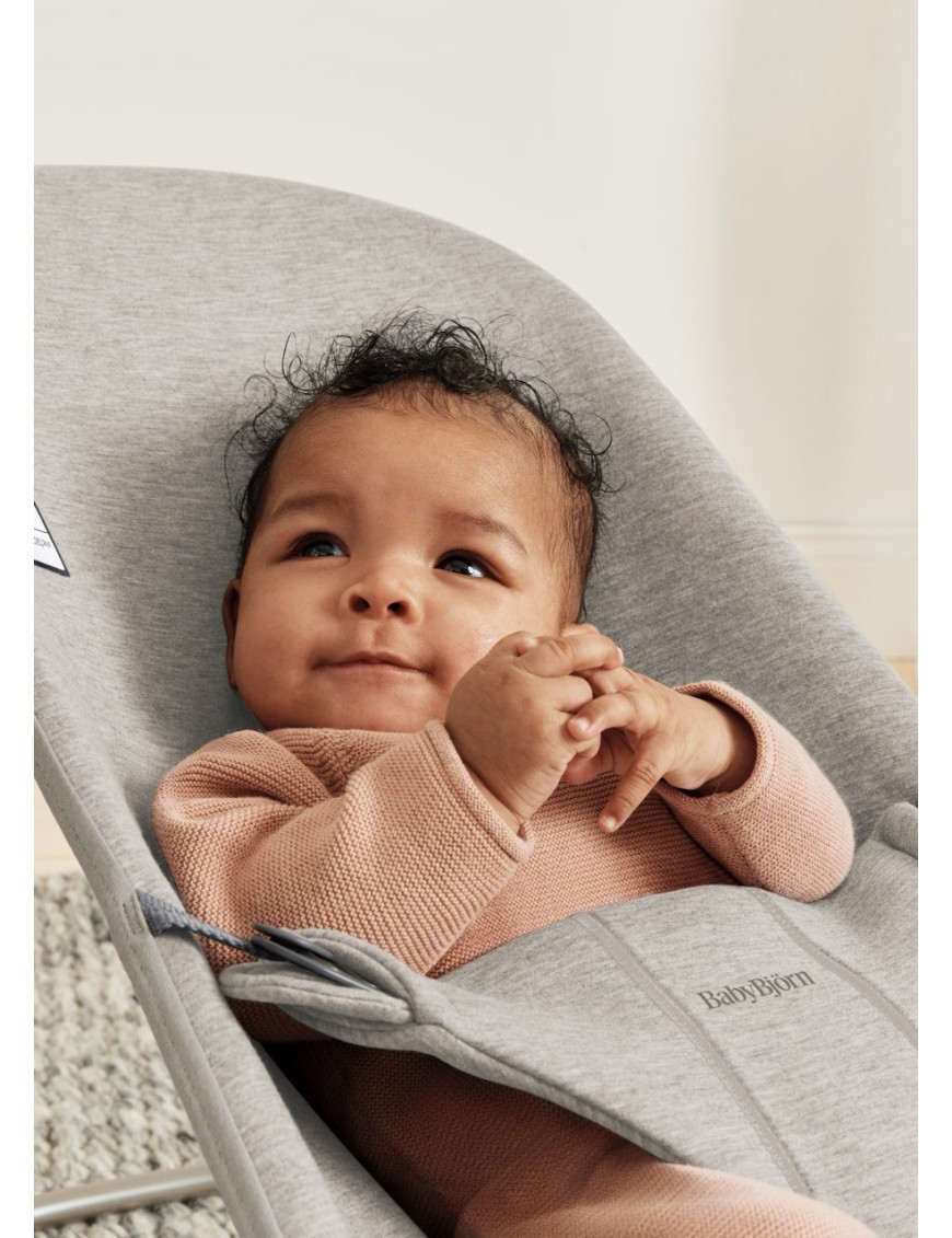 BABYBJORN - leżaczek BLISS 3D Jersey, Piaskowoszary BABYBJORN - leżaczek BLISS 3D Jersey, Piaskowoszary