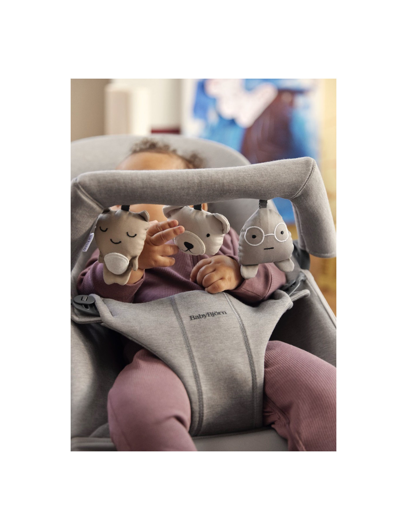 BABYBJORN - leżaczek BLISS 3D Jersey, Piaskowoszary BABYBJORN - leżaczek BLISS 3D Jersey, Piaskowoszary