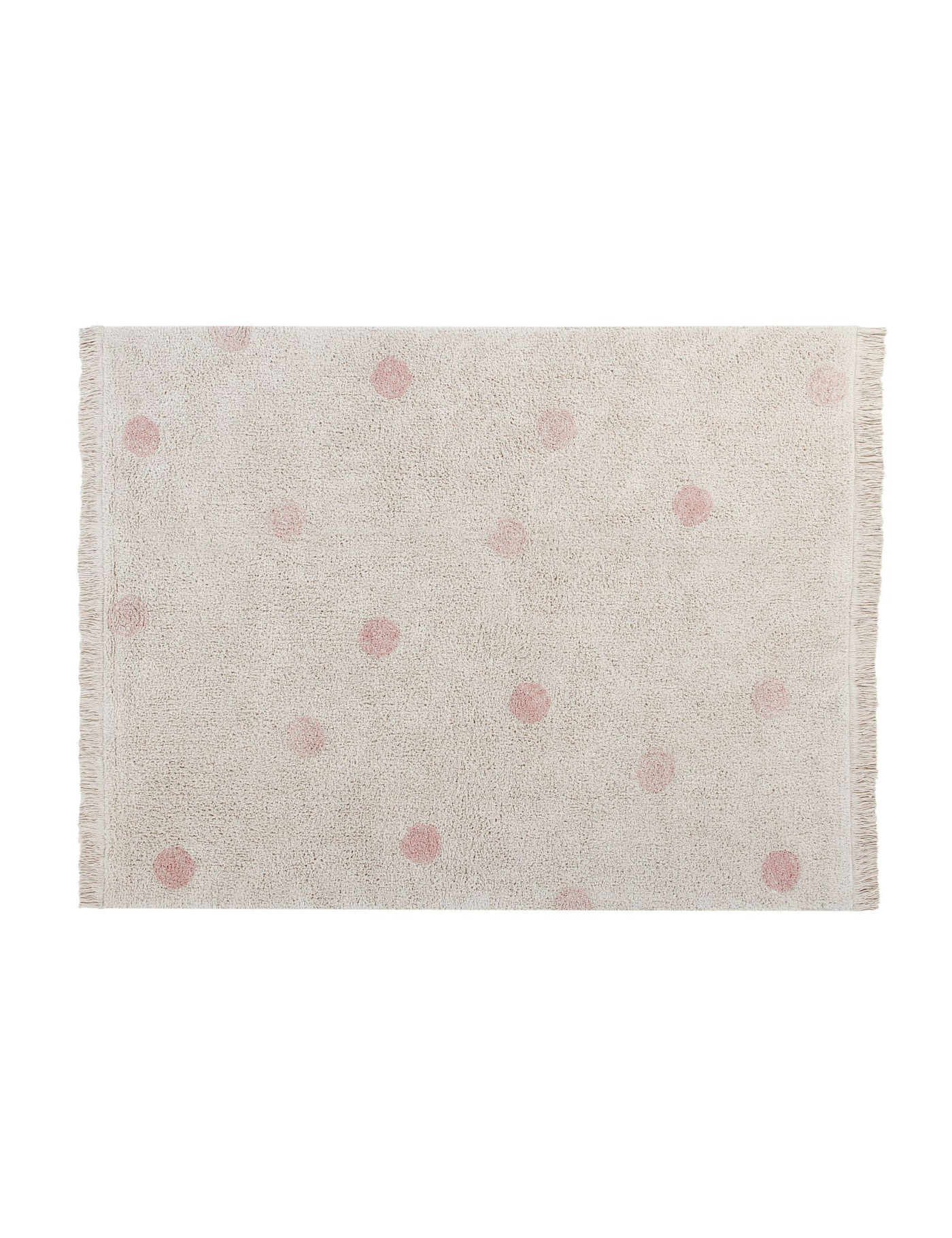 Lorena Canals Dywan bawełniany Hippy Dots Natural Vintage Nude 120 x 160 cm