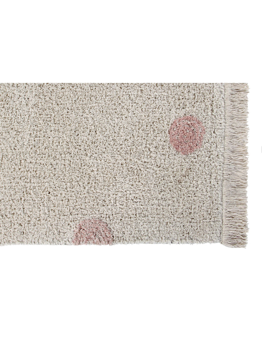 Lorena Canals Dywan bawełniany Hippy Dots Natural Vintage Nude 120 x 160 cm