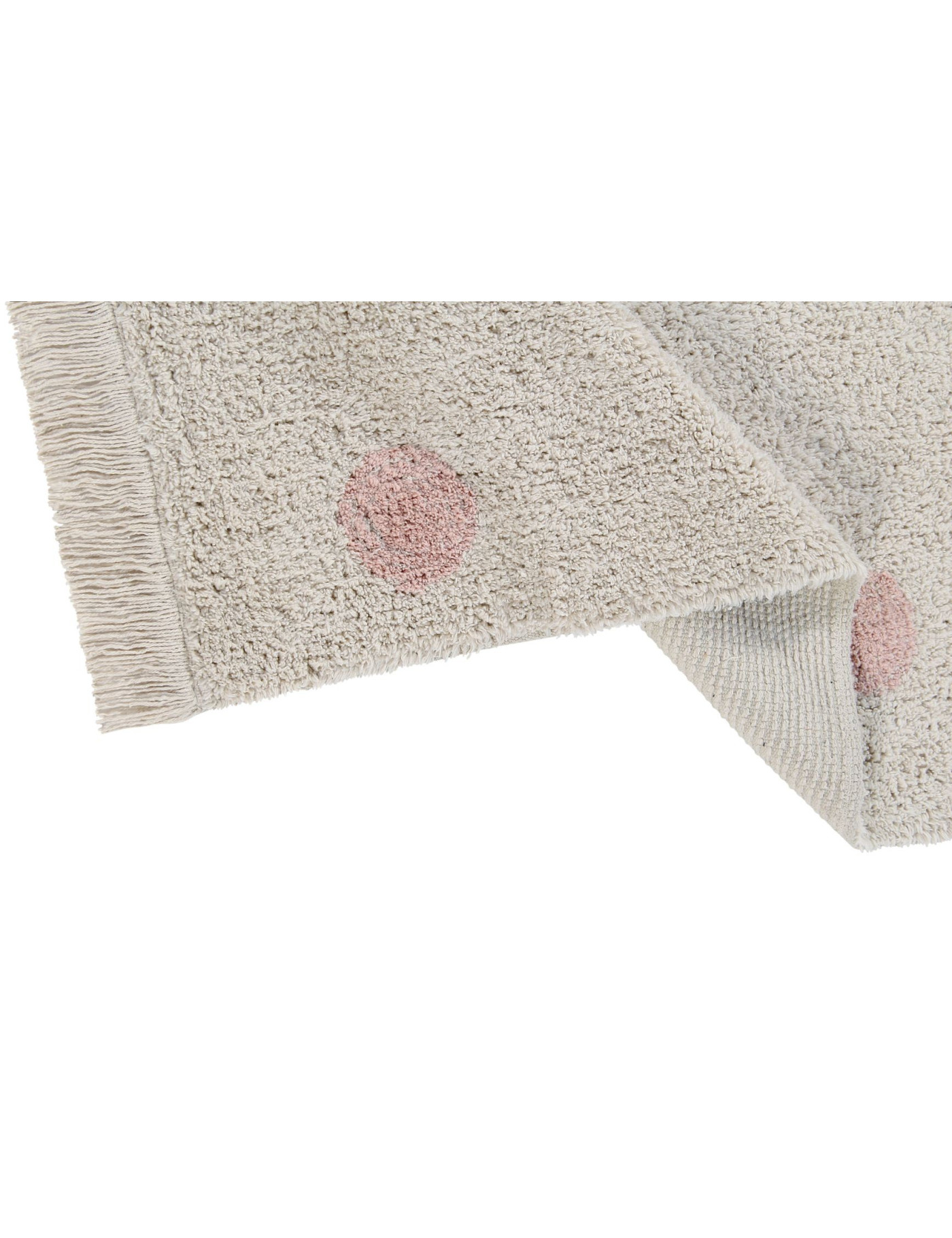 Lorena Canals Dywan bawełniany Hippy Dots Natural Vintage Nude 120 x 160 cm