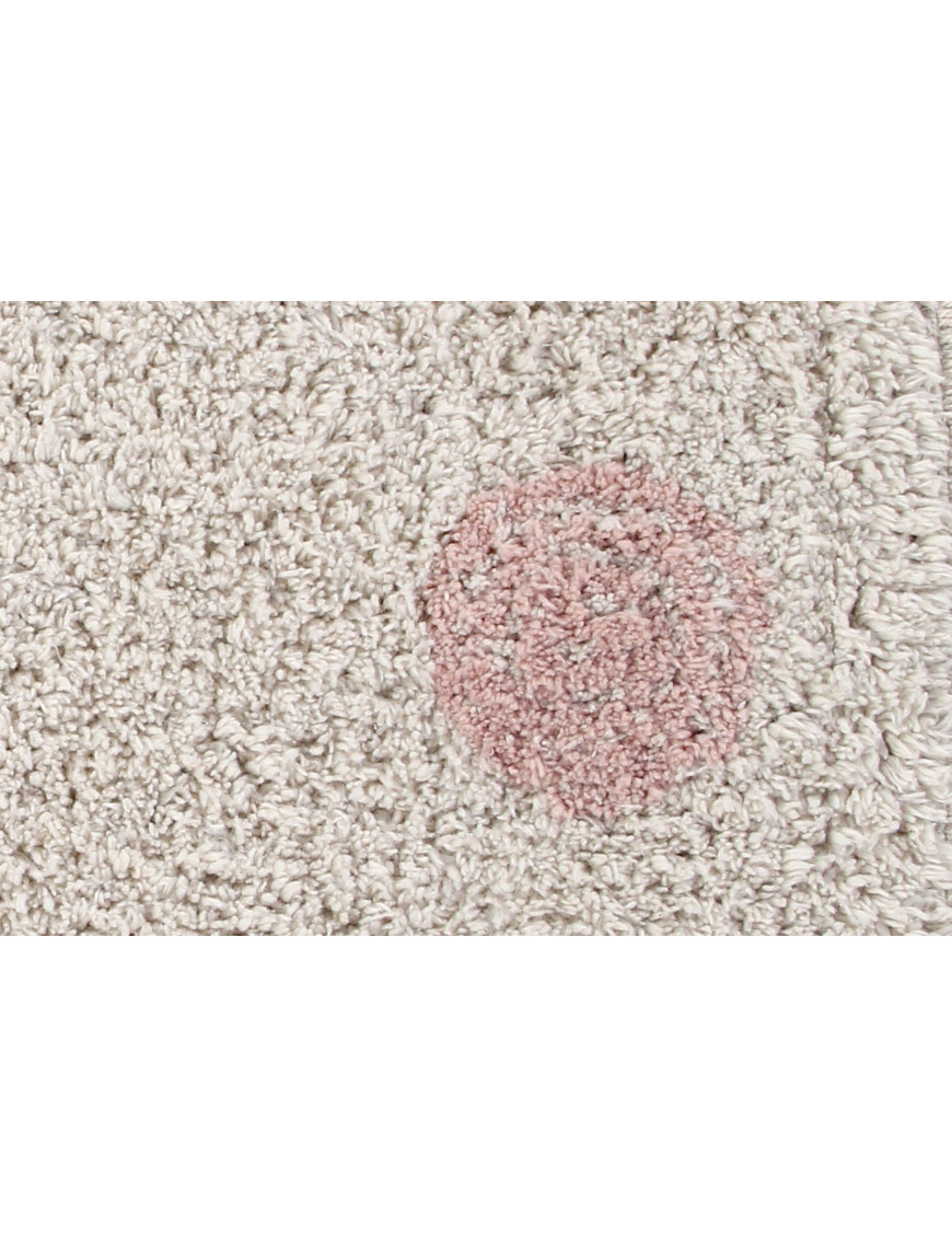 Lorena Canals Dywan bawełniany Hippy Dots Natural Vintage Nude 120 x 160 cm