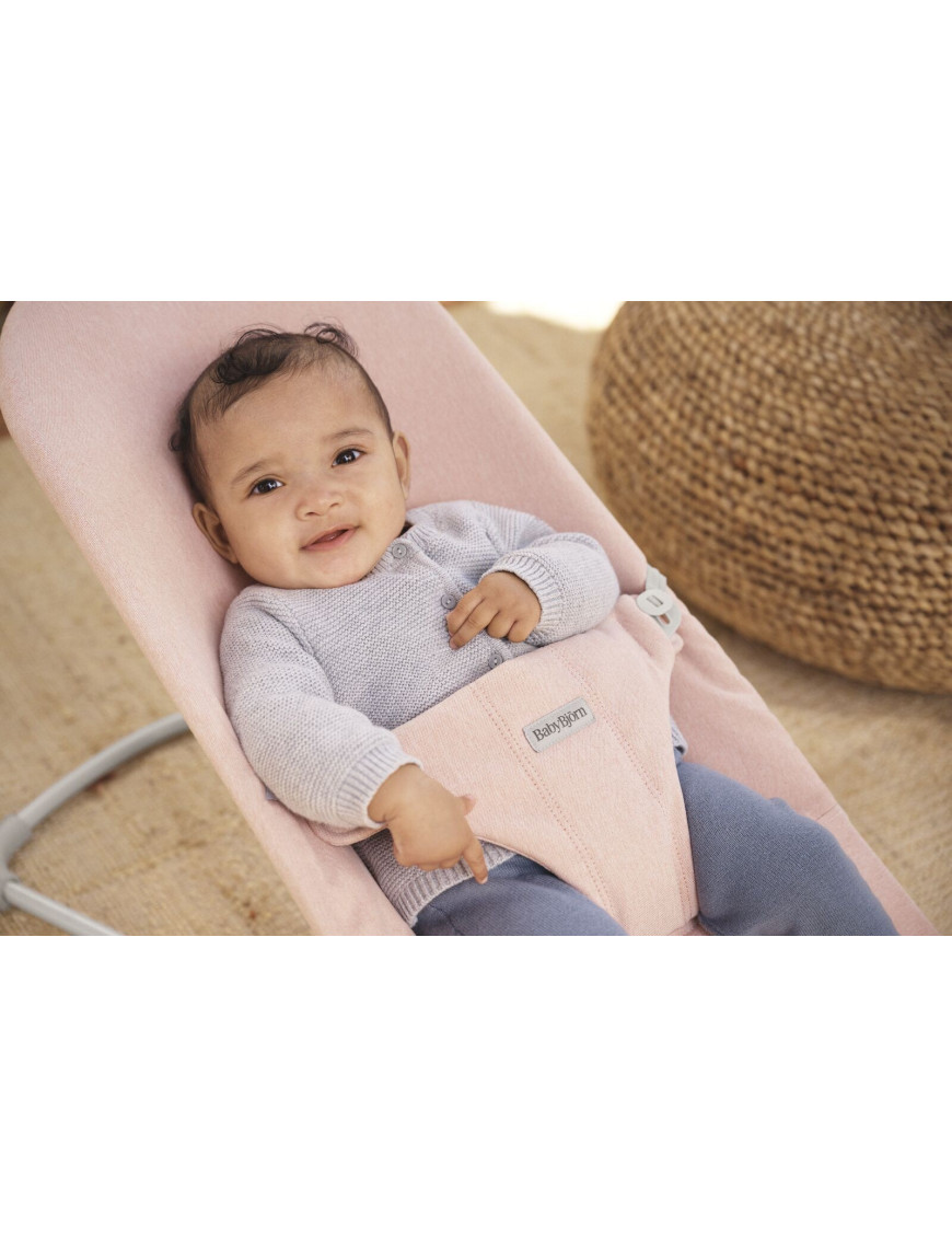 BABYBJORN - leżaczek WOVEN, Jasny różowy