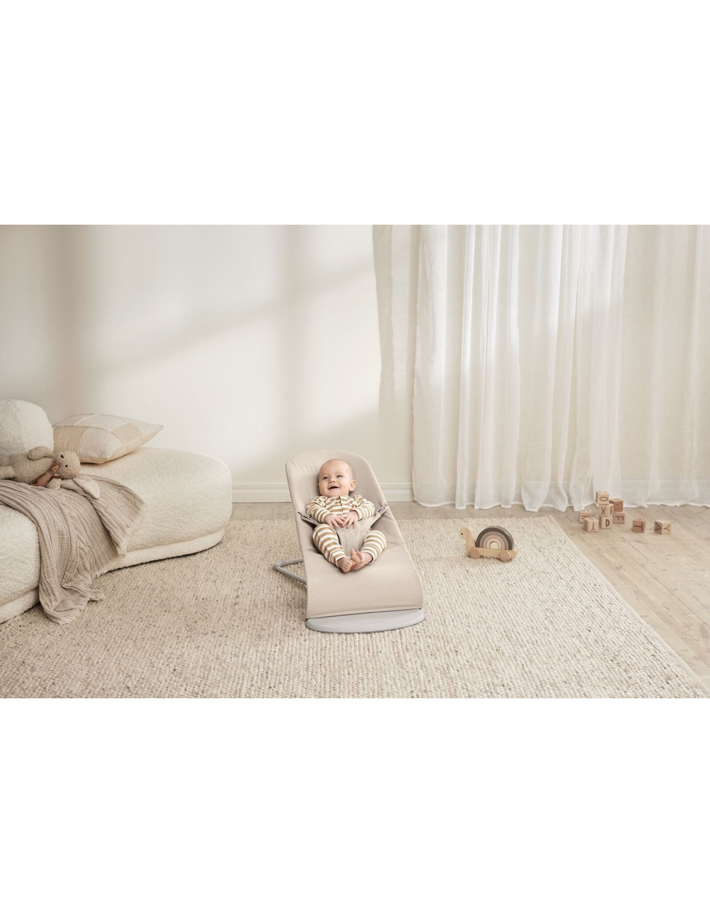 BABYBJORN - leżaczek WOVEN, Jasny Beż