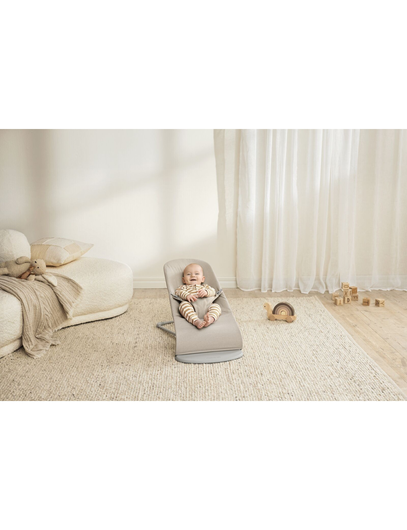 BABYBJORN - leżaczek WOVEN, Jasny Beż