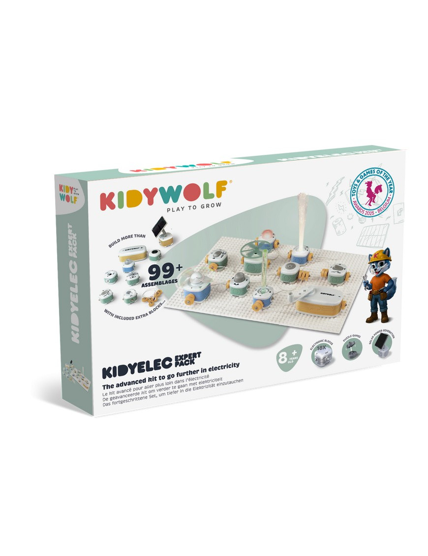 Zestaw konstrukcyjny elektryczność Kidywolf - Ekspert 18 el.