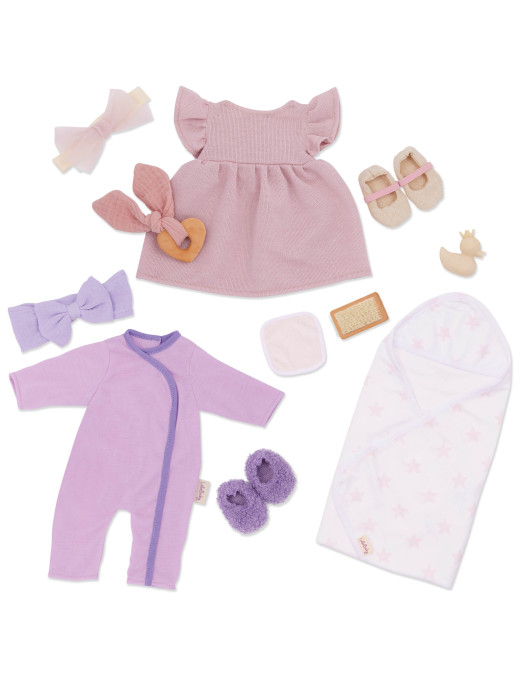 DUŻY zestaw dla lalki NOWORODKA – wersja dla dziewczynki LullaBaby