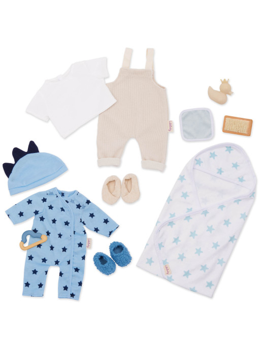 DUŻY zestaw dla lalki NOWORODKA – wersja dla chłopczyka Lullababy