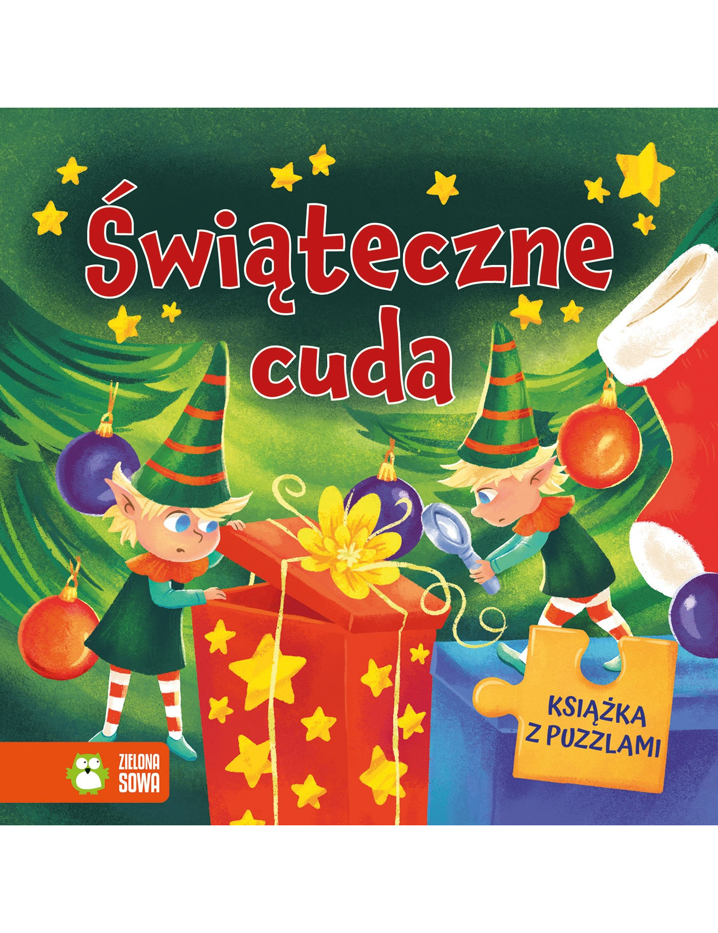 Świąteczne cuda. Książka z puzzlami Świąteczne cuda. Książka z puzzlami