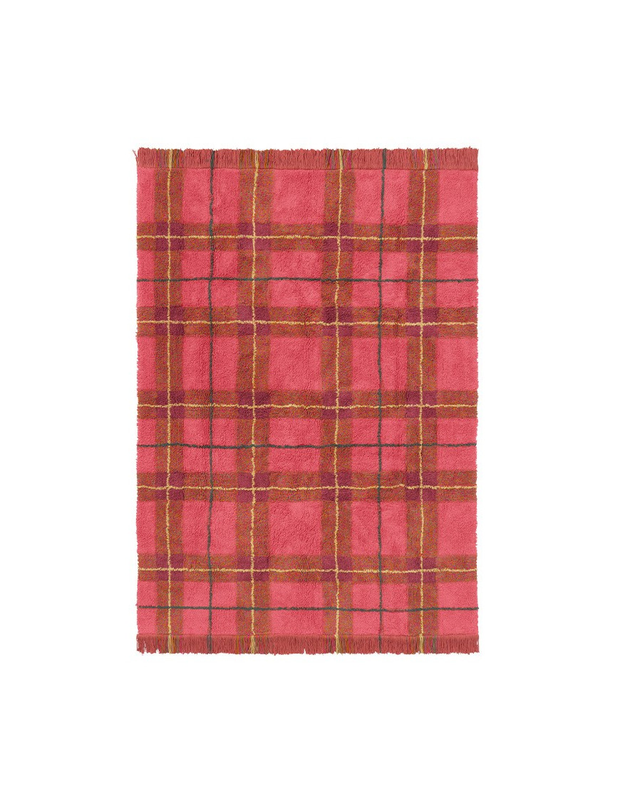 Dywan Tartan 90×120 cm – Vintage Red Wouf Wouf, Lorena Canals