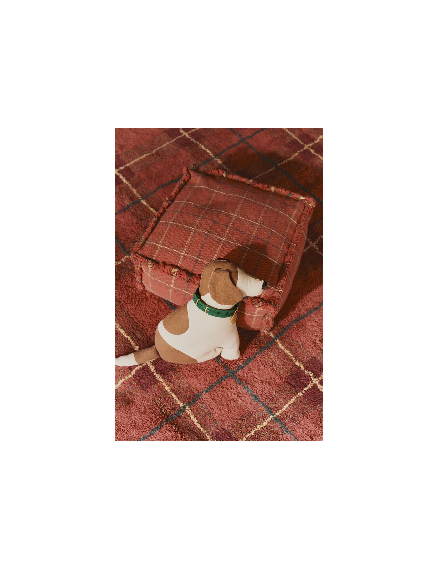 Dywan Tartan 90×120 cm – Vintage Red Wouf Wouf, Lorena Canals