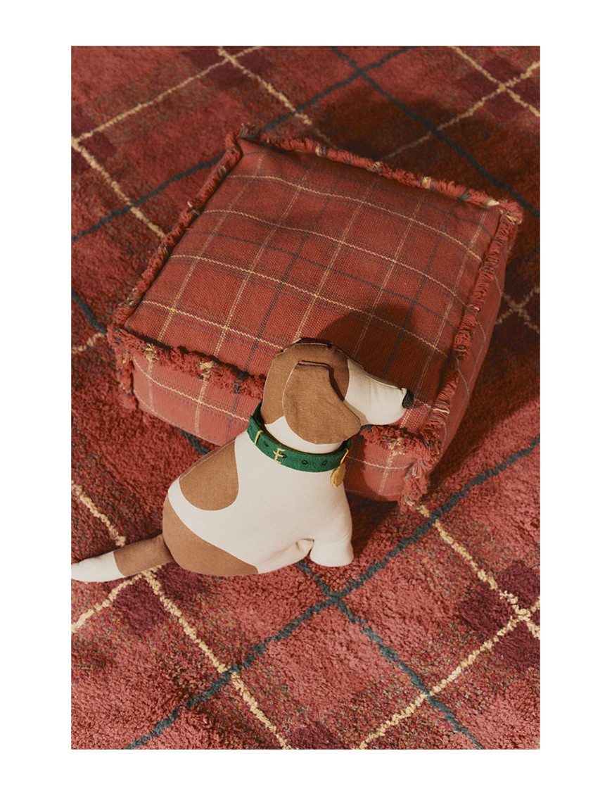 Dywan Tartan 90×120 cm – Vintage Red Wouf Wouf, Lorena Canals