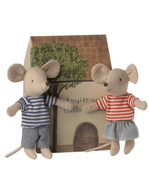 Myszki Maileg LouiMax and Stella Little brother and sister mice