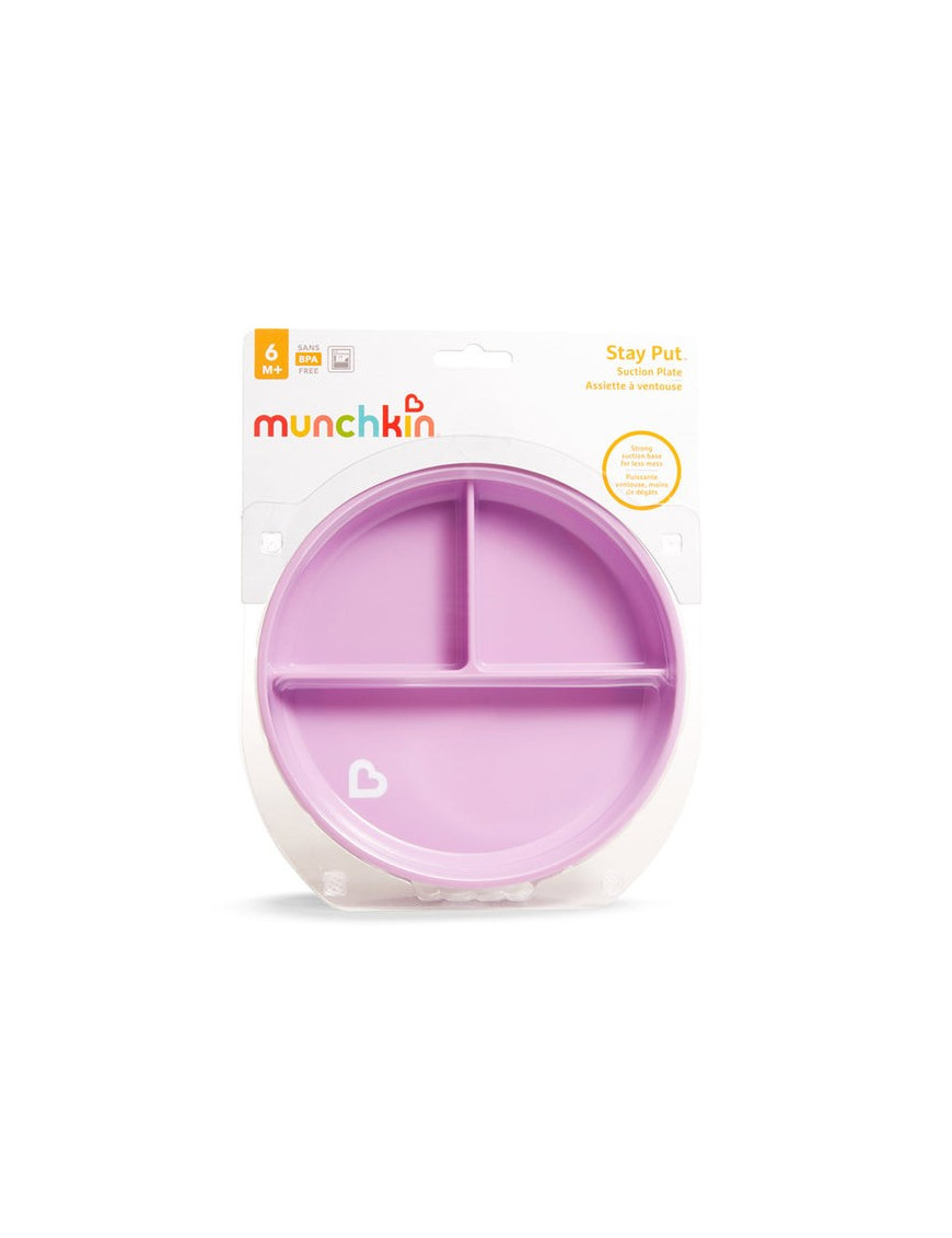 Munchkin Talerz z przyssawką, fioletowy Munchkin Talerz z przyssawką, fioletowy