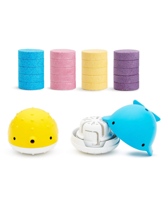 Munchkin Color Buddies™ Zabawki i kolorowe pastylki do kąpieli
