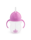 Munchkin Kubek niekapek ze słomką, fioletowy, 207 ml Munchkin Kubek niekapek ze słomką, fioletowy, 207 ml