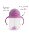 Munchkin Kubek niekapek ze słomką, fioletowy, 207 ml Munchkin Kubek niekapek ze słomką, fioletowy, 207 ml