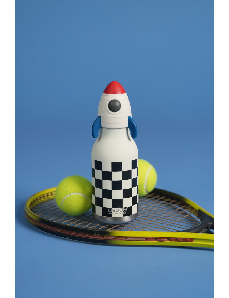 Butelka termiczna ze słomką Bestie Asobu – Rakieta 460 ml