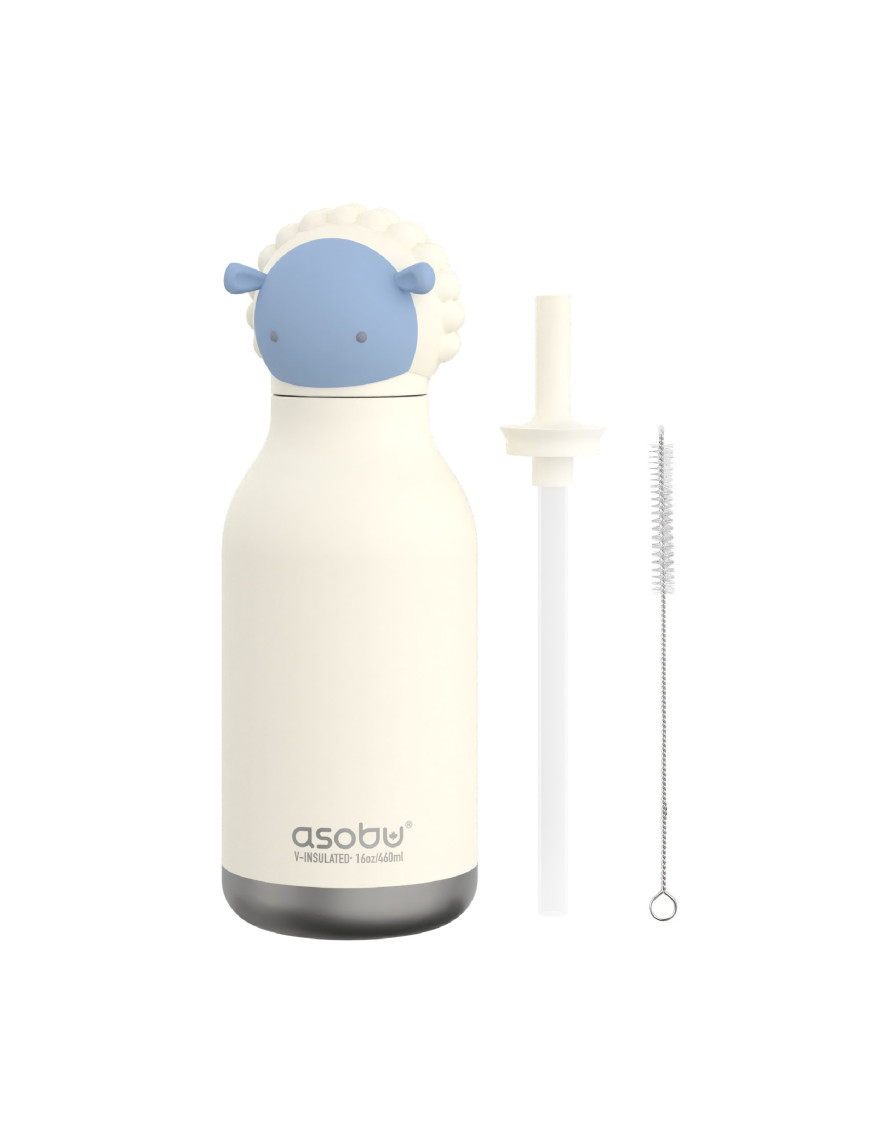Butelka termiczna ze słomką Bestie Asobu – Owca 460 ml