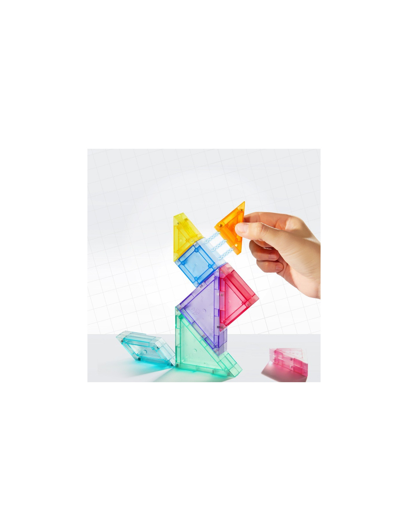 Klocki magnetyczne mideer - Tangram 3D z klepsydrą 7 el.