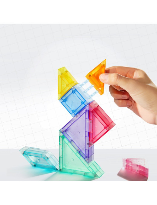 Klocki magnetyczne mideer - Tangram 3D z klepsydrą 7 el.