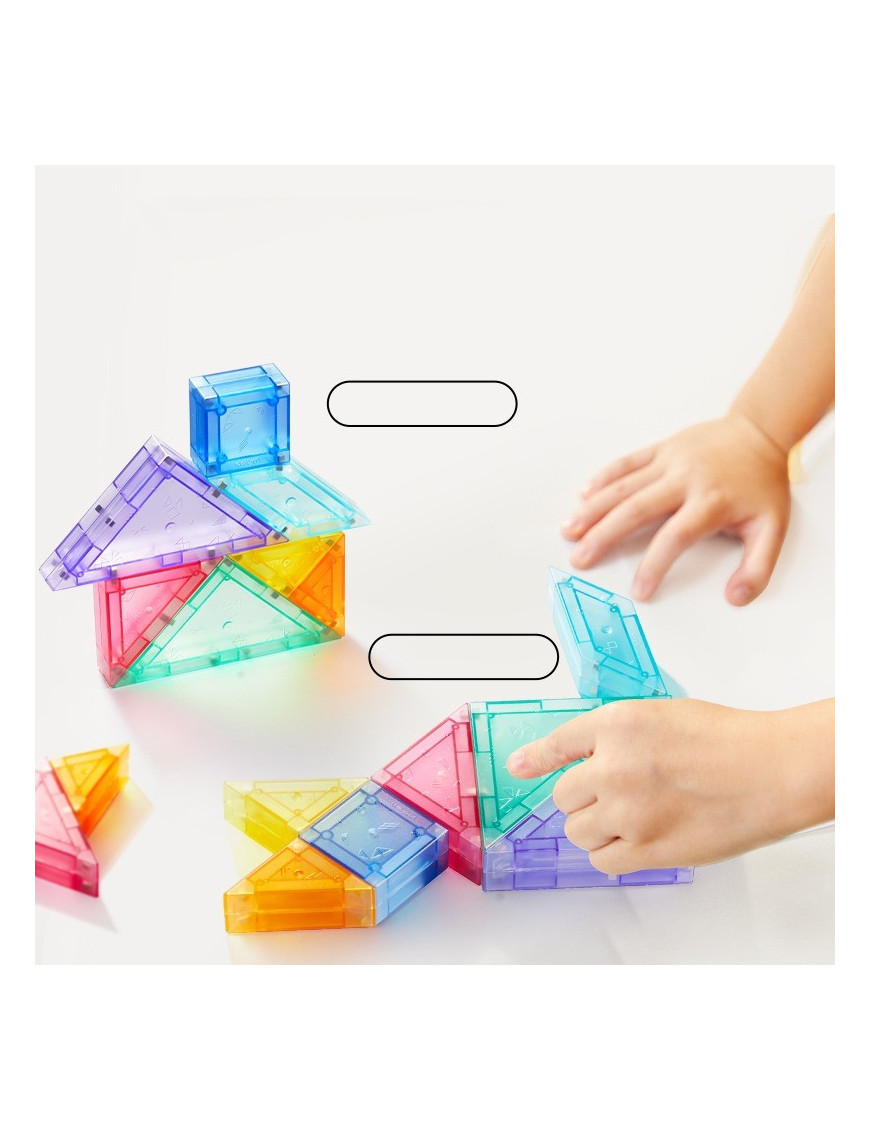 Klocki magnetyczne mideer - Tangram 3D z klepsydrą 7 el.