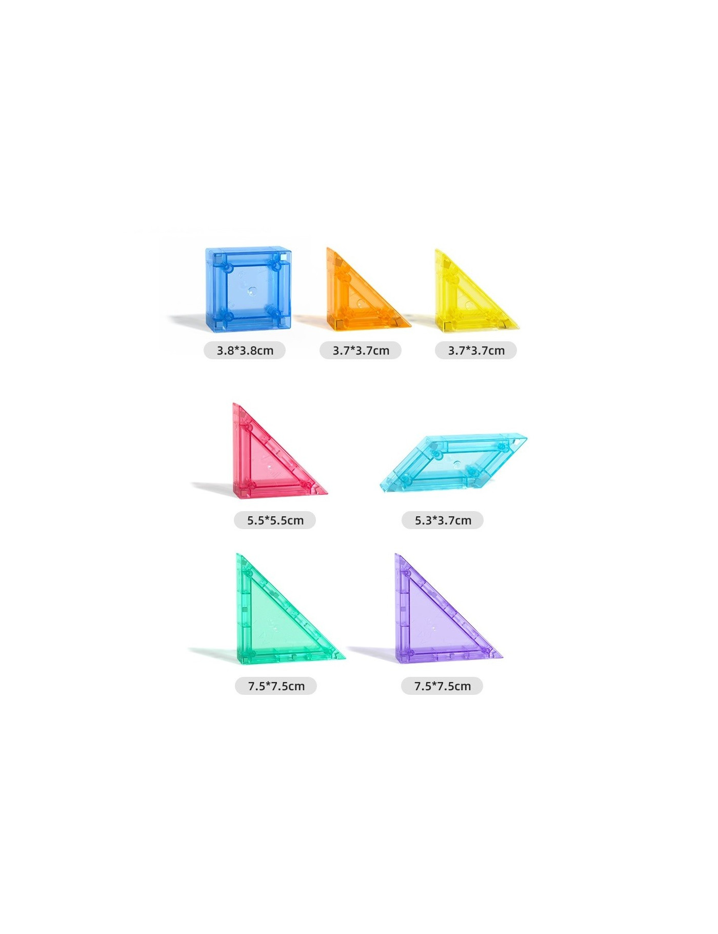 Klocki magnetyczne mideer - Tangram 3D z klepsydrą 7 el.