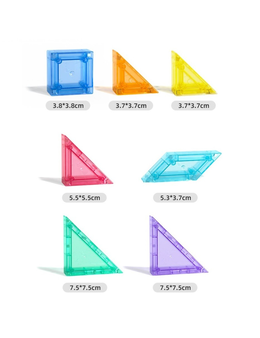 Klocki magnetyczne mideer - Tangram 3D z klepsydrą 7 el.