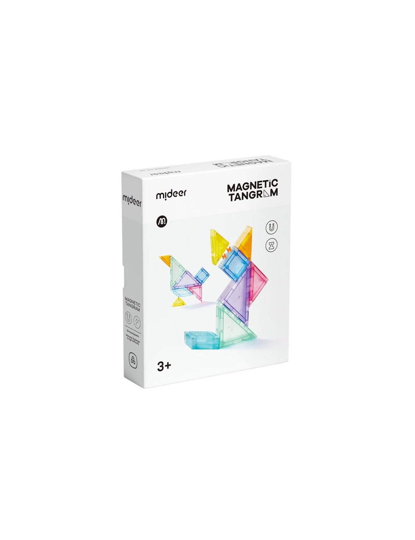 Klocki magnetyczne mideer - Tangram 3D z klepsydrą 7 el.