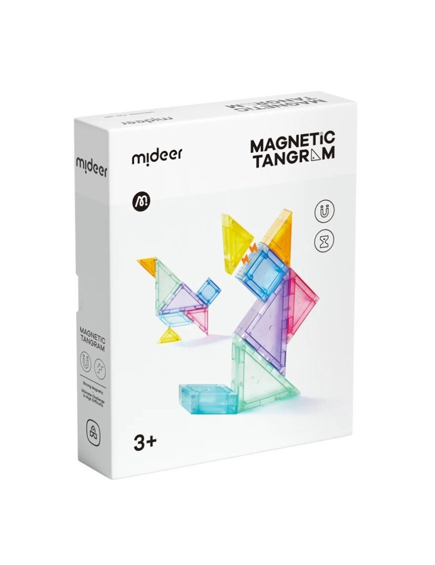 Klocki magnetyczne mideer - Tangram 3D z klepsydrą 7 el.