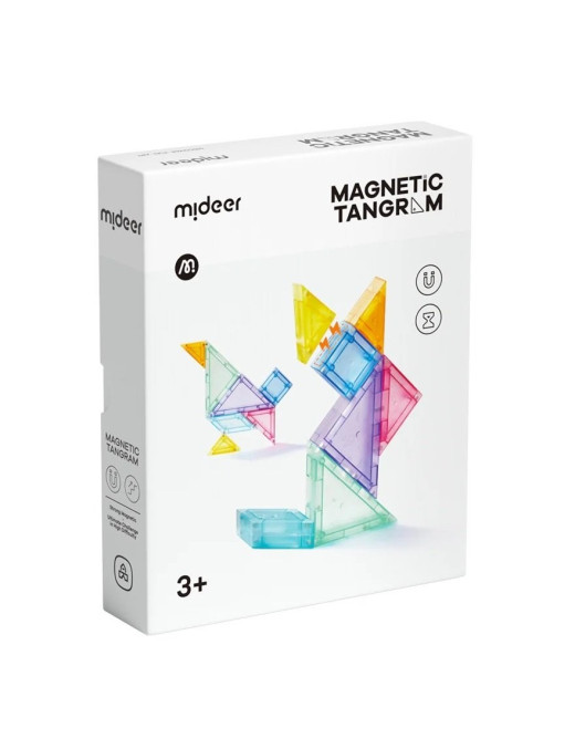 Klocki magnetyczne mideer - Tangram 3D z klepsydrą 7 el.