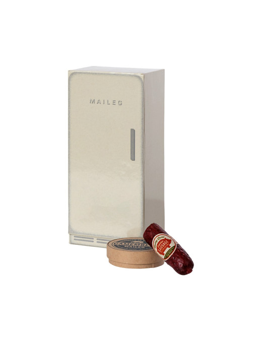 Maileg Mouse Cooler – mini lodówka z akcesoriami do zamku myszek