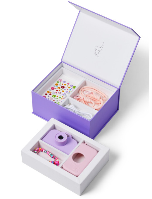 Lalarma Camera Rose/Purple – kreatywny aparat dla dzieci z akcesoriami