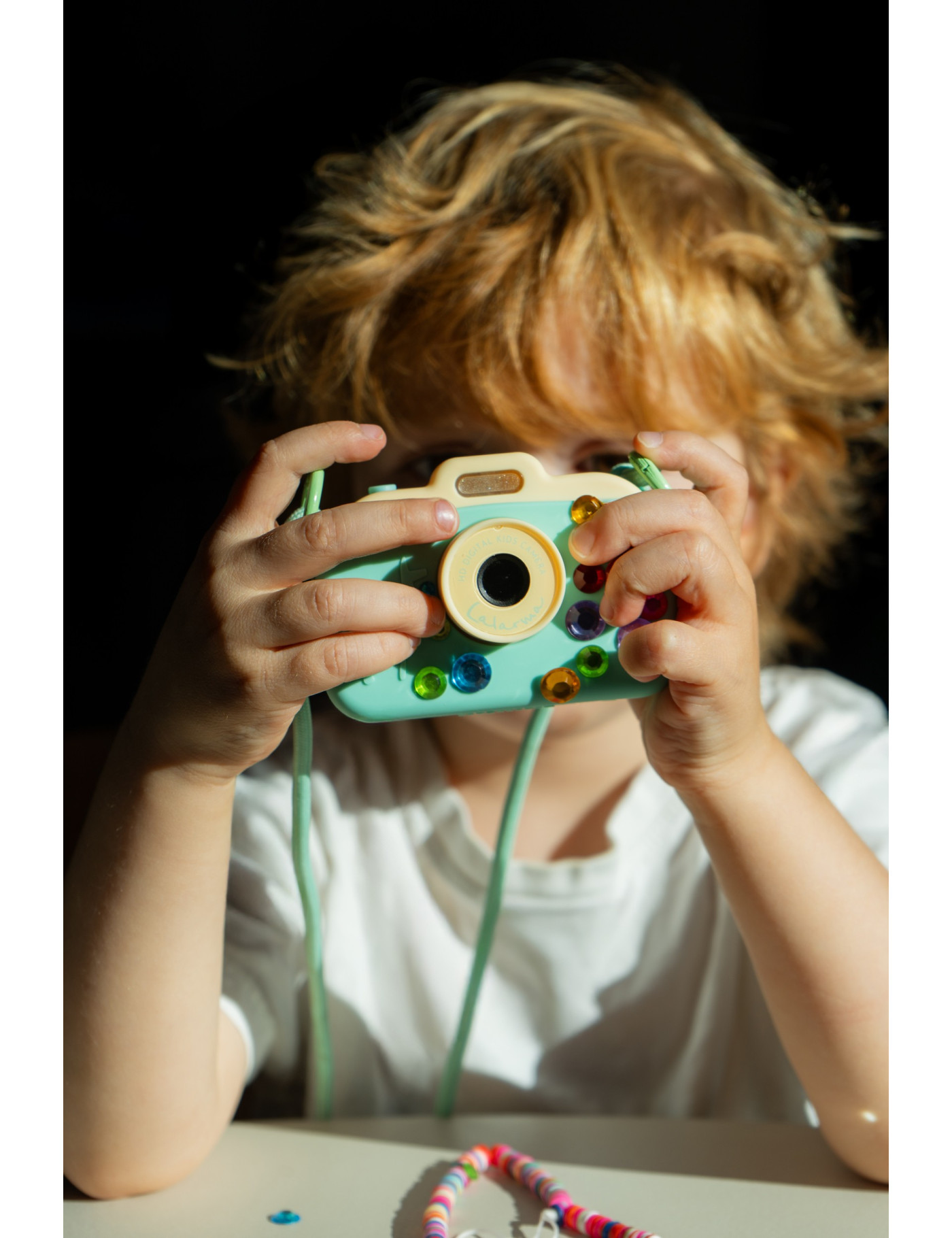 Lalarma Camera Yellow/Mint – kreatywny aparat dla dzieci z akcesoriami
