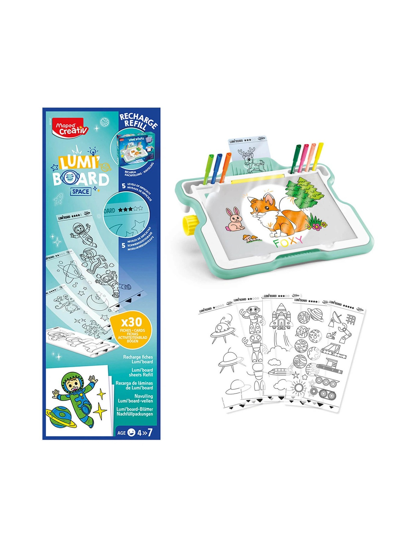 Creativ tablica Lumi Board zestaw uzupełniający kosmos Creativ tablica Lumi Board zestaw uzupełniający kosmos
