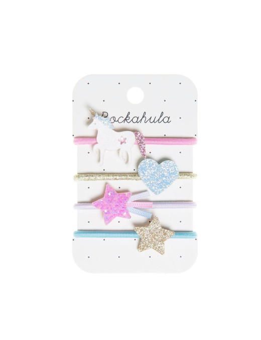 Rockahula Kids – Gumki do włosów Unicorn Ponies (4 szt.)