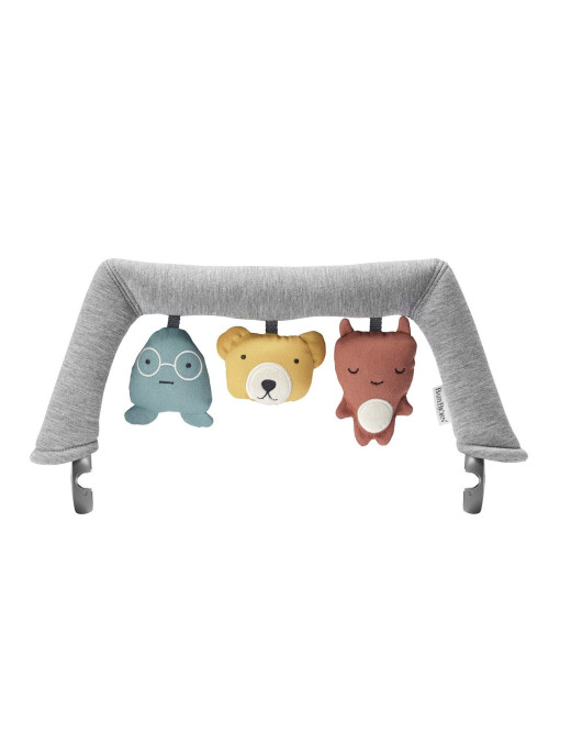 BABYBJORN - zabawka do leżaczka - Soft Friends - jasnoszara