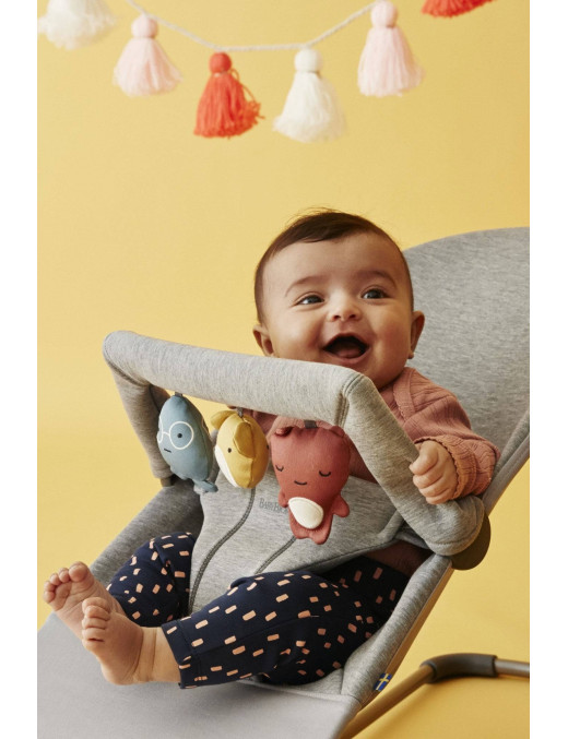 BABYBJORN - zabawka do leżaczka - Soft Friends - jasnoszara